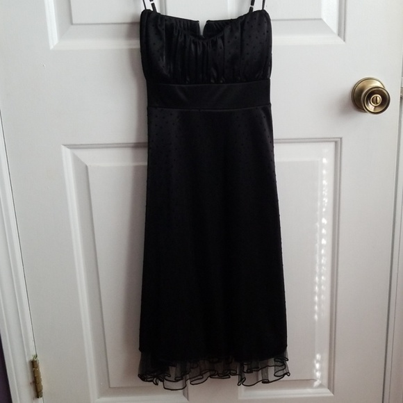 Black Swiss Dot Dress - Picture 1 of 7